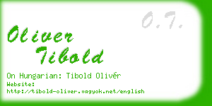 oliver tibold business card